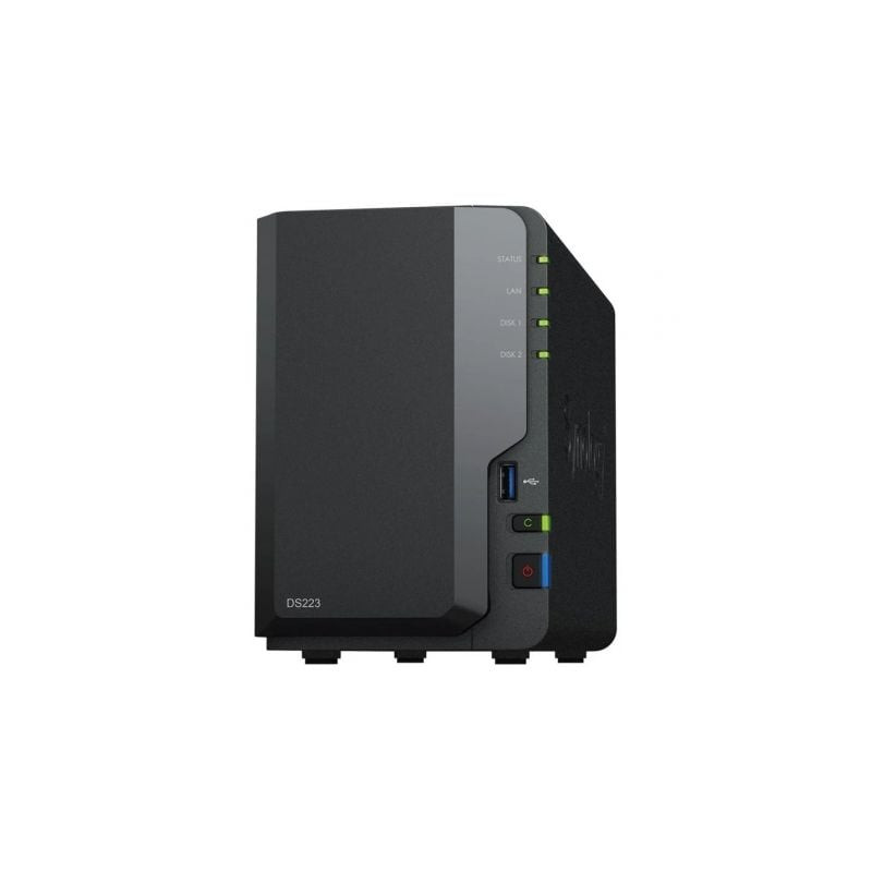 NAS Synology Diskstation DS223/ 2 Bahías 3.5"- 2.5"/ 2GB DDR4/ Formato Torre - DS223