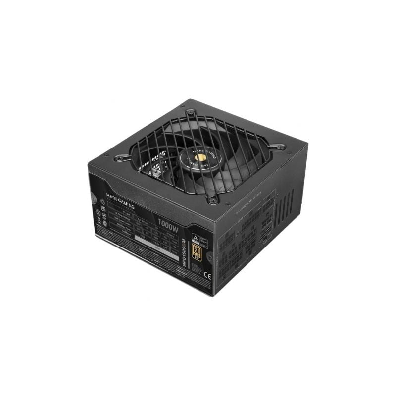 Fuente de Alimentación Mars Gaming MPB1000SIM/ 1000W/ Ventilador 14cm/ ATX 3.1/ PCIe 5.1/ 80 Plus Gold - MPB1000SIM