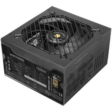 Fuente de Alimentación Mars Gaming MPB1000SIM/ 1000W/ Ventilador 14cm/ ATX 3.1/ PCIe 5.1/ 80 Plus Gold - MPB1000SIM