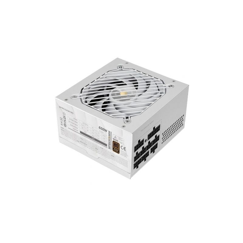 Fuente de Alimentación Mars Gaming MPB650SIM/ 650W/ Ventilador 12cm/ 80 Plus Bronze/ Blanca - MPB650SIMW