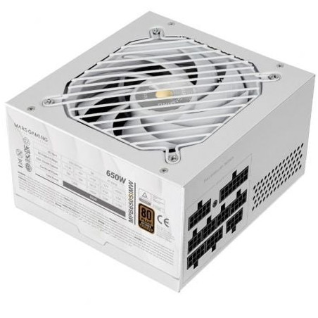 Fuente de Alimentación Mars Gaming MPB650SIM/ 650W/ Ventilador 12cm/ 80 Plus Bronze/ Blanca - MPB650SIMW