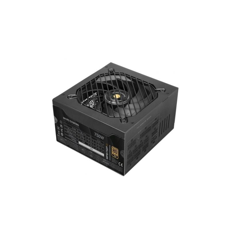 Fuente de Alimentación Mars Gaming MPB750PSI/ 750W/ Ventilador 14cm/ ATX 3.1/ PCIe 5.1/ 80 Plus Gold - MPB750PSI