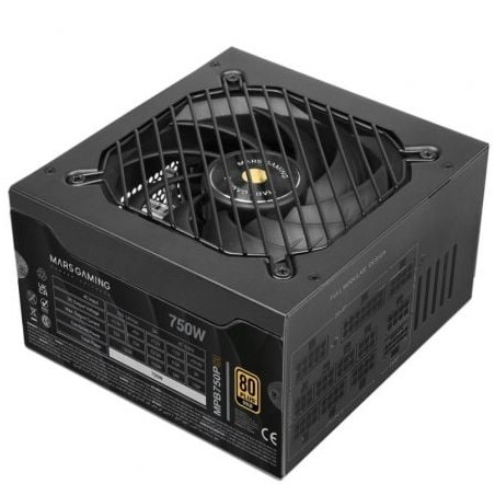 Fuente de Alimentación Mars Gaming MPB750PSI/ 750W/ Ventilador 14cm/ ATX 3.1/ PCIe 5.1/ 80 Plus Gold - MPB750PSI