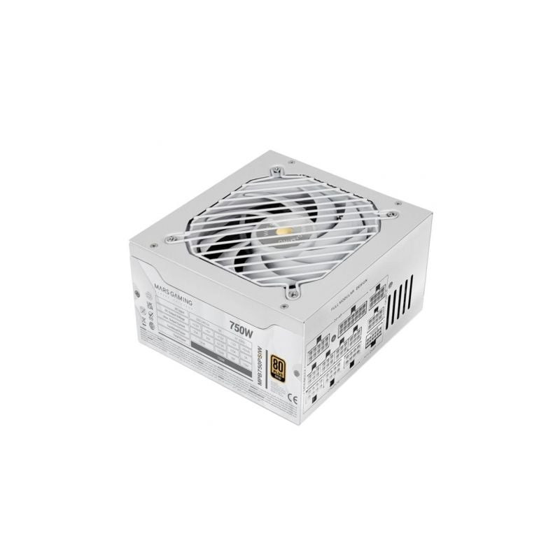 Fuente de Alimentación Mars Gaming MPB750PSI/ 750W/ Ventilador 14cm/ ATX 3.1/ PCIe 5.1/ 80 Plus Gold - MPB750PSIW