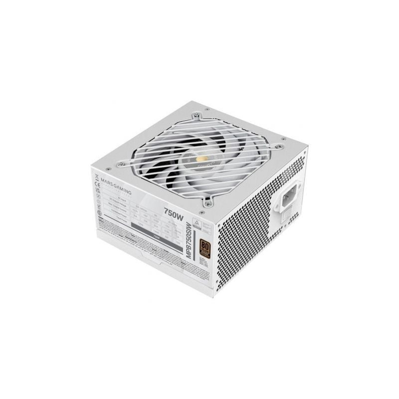 Fuente de Alimentación Mars Gaming MPB750SI/ 750W/ Ventilador 12cm/ 80 Plus Bronze/ Blanca - MPB750SIW
