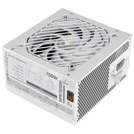 Fuente de Alimentación Mars Gaming MPB750SI/ 750W/ Ventilador 12cm/ 80 Plus Bronze/ Blanca - MPB750SIW