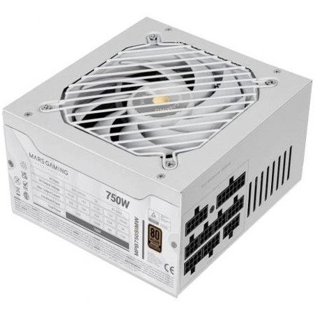 Fuente de Alimentación Mars Gaming MPB750SIM/ 750W/ Ventilador 14cm/ 80 Plus Bronze/ Blanca - MPB750SIMW
