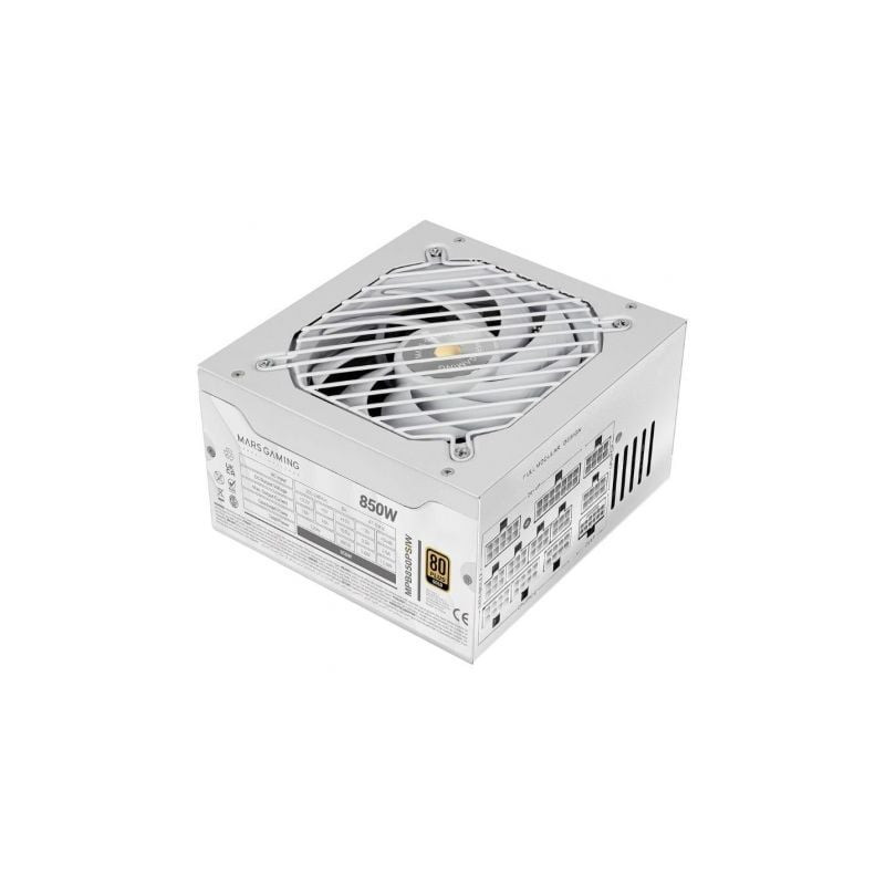 Fuente de Alimentación Mars Gaming MPB850PSI/ 850W/ Ventilador 14cm/ ATX 3.1/ PCIe 5.1/ 80 Plus Gold - MPB850PSIW