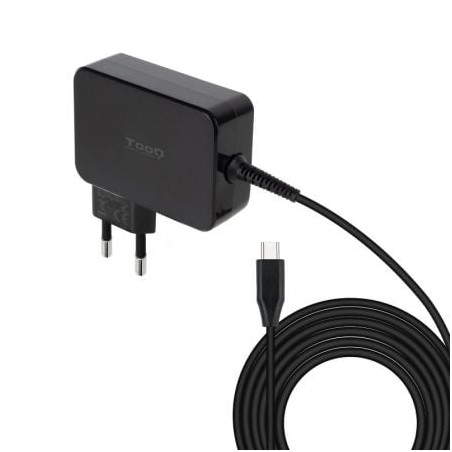 Cargador de Portátil GaN TooQ TQLC-USBCGAN90PD/ 1xUSB Tipo-C/ 90W/ Automático/ Voltaje 5-20V - TQLC-USBCGAN90PD