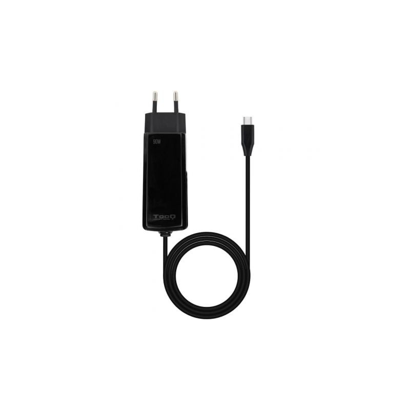 Cargador de Portátil GaN TooQ TQLC-USBCGAN90PD-C/ 1xUSB Tipo-C/ 90W/ Automático/ Voltaje 5-20V - TQLC-USBCGAN90PD-C