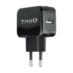 Cargador de Pared TooQ TQWC-1S01/ 1xUSB/ 12W/ Negro - TQWC-1S01