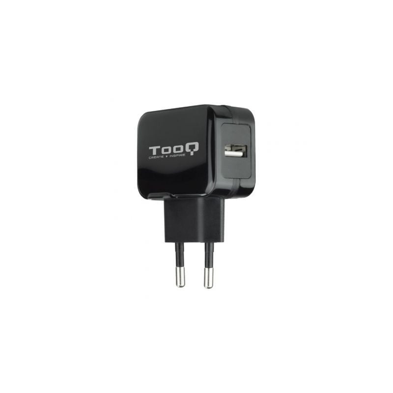 Cargador de Pared TooQ TQWC-1S01/ 1xUSB/ 12W/ Negro - TQWC-1S01