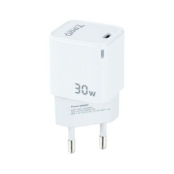 Cargador de Pared GaN TooQ TQWC-GANPD30WT/ 1xUSB Tipo-C/ 30W - TQWC-GANPD30WT