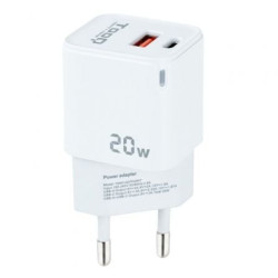 Cargador de Pared TooQ TQWC-QCPD20WT/ 1xUSB-Tipo C/ 1x USB/ 20W/ Blanco - TQWC-QCPD20WT