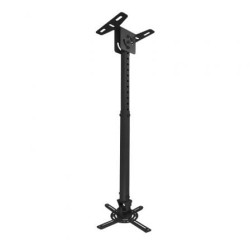 Soporte de Techo para Proyector TooQ PJ3030TN-B/ Inclinable/ Giratorio/ Nivelable/ hasta 20kg - PJ3030TN-B