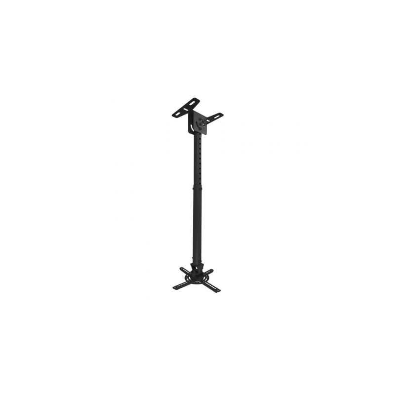 Soporte de Techo para Proyector TooQ PJ3030TN-B/ Inclinable/ Giratorio/ Nivelable/ hasta 20kg - PJ3030TN-B