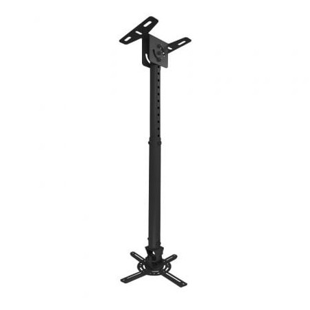 Soporte de Techo para Proyector TooQ PJ3030TN-B/ Inclinable/ Giratorio/ Nivelable/ hasta 20kg - PJ3030TN-B