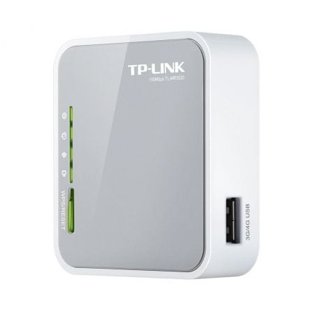 Router Inalámbrico 3G TP-Link TL-MR3020 150Mbps/ 2.4GHz/ 1 Antena/ WiFi 802.11n/g/b - TL-MR3020