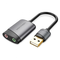 Tarjeta de Sonido Vention CDKHB/ USB Macho - 2xJack 3.5 Hembra - CDKHB
