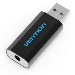 Tarjeta de Sonido Vention VAB-S15-B/ USB Macho - Jack 3.5 Hembra - VAB-S15-B