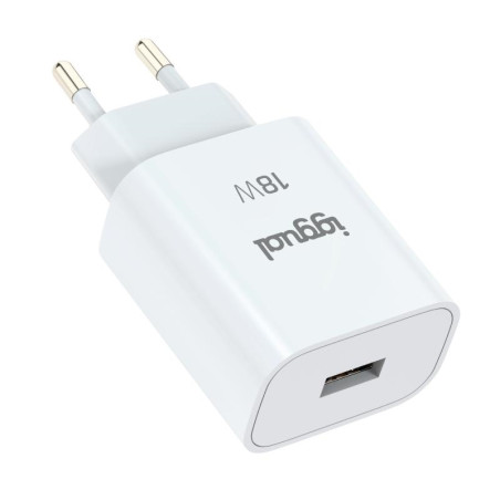 iggual Cargador 1xUSB-A carga rápida QC3.0 18W - AATCAT0306