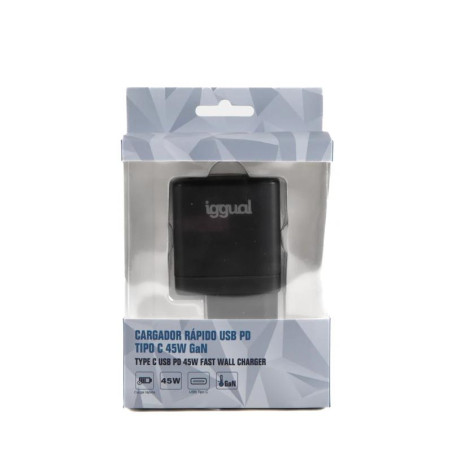 iggual Cargador rápido USB PD tipo C 45W GaN - AATCAT0342