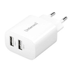 Intenso | Cargador pared W24AA|2xUSB-A|blanco - AATCAT0400