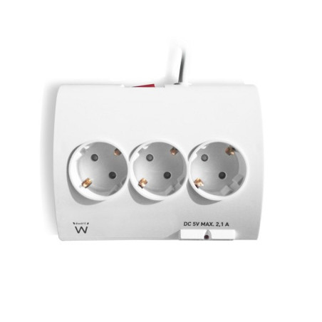 EWENT EW3935 Regleta 5 Schuko + 2 usb 2.1A - AELREG0048