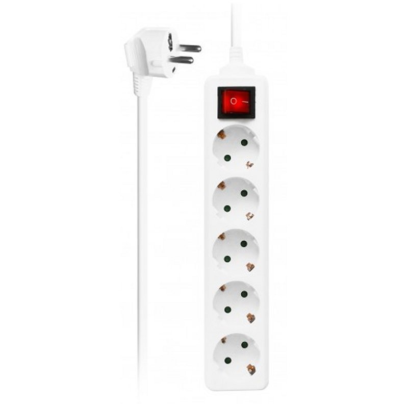 EWENT EW3916  Regleta 5 Tomas / 1 interruptor 1.5m - AELREG0049
