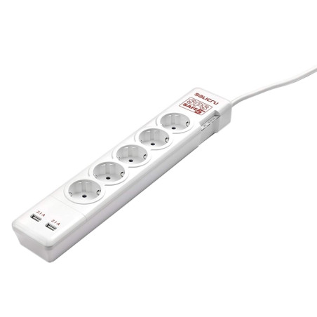 Salicru SPS SAFE 5+ Regleta con Protección 5 Tomas - AELREG0070