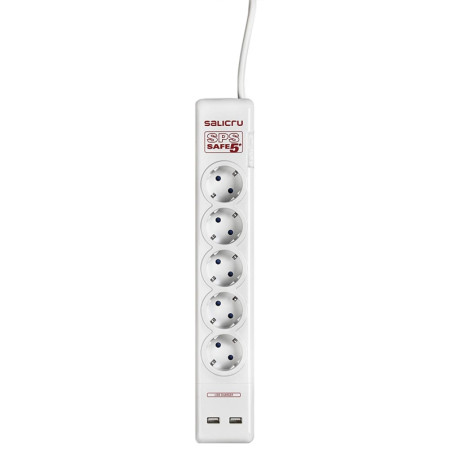 Salicru SPS SAFE 5+ Regleta con Protección 5 Tomas - AELREG0070