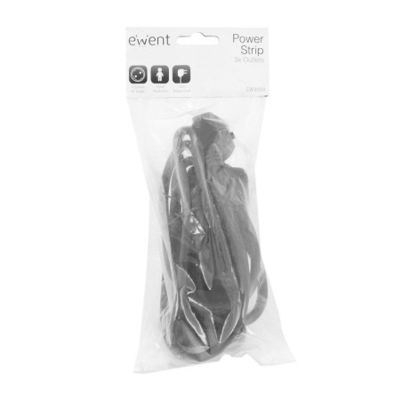 Ewent Ew3959 Regleta 3 tomas Negro - AELREG0077