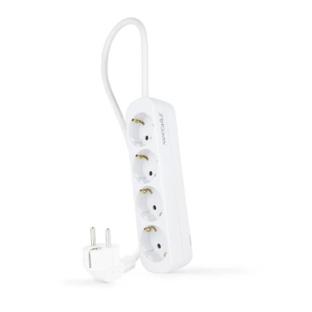 Nanocable Regleta de Enchufes 4 Tomas 1.4 m Blanco - AELREG0107