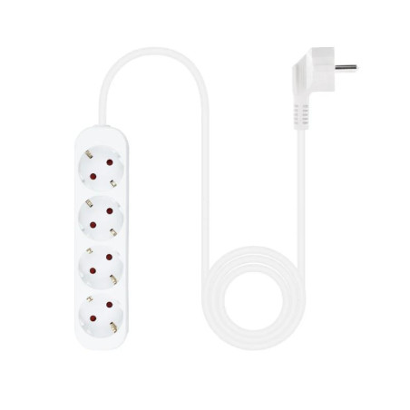 Nanocable Regleta de Enchufes 4 Tomas 1.4 m Blanco - AELREG0107