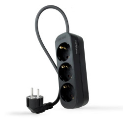 Nanocable Regleta de Enchufes 4 Tomas 1.4 m Negro - AELREG0108
