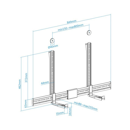 Tooq Soporte Barra Sonido para TV Multinstalación - AISATV0334