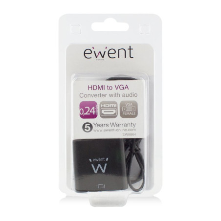 EWENT EW9864 Adaptador Hdmi/Vga con Audio - AISCCI0306
