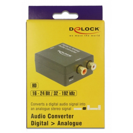 Delock Convertidor de audio Digital Toslink a RCA - AISCCI0481