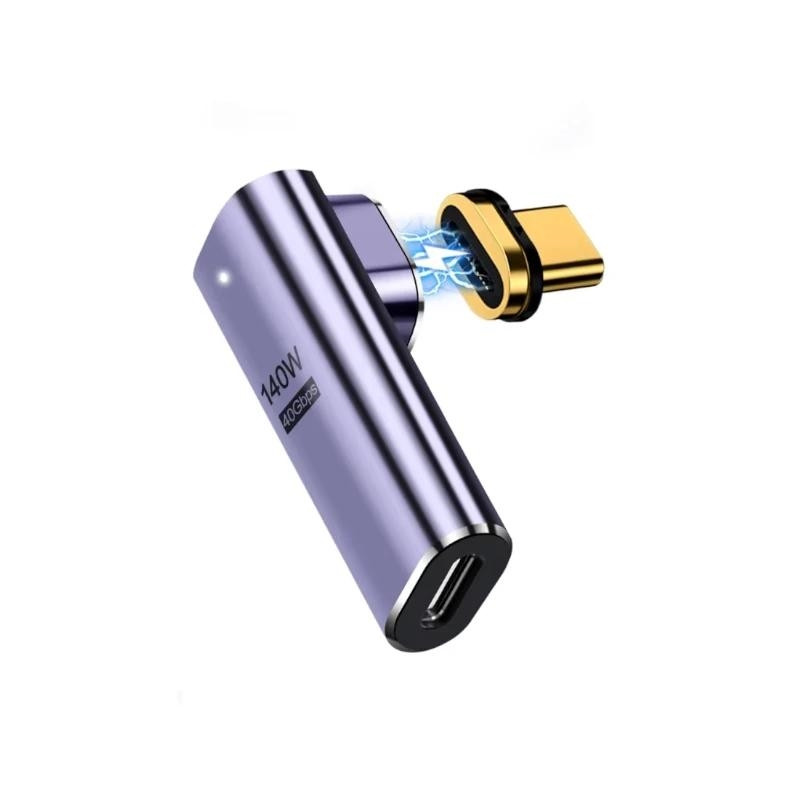 EWENT Adaptador Magnético USB-C  90º USB4 PD 100W - AISCCI0746