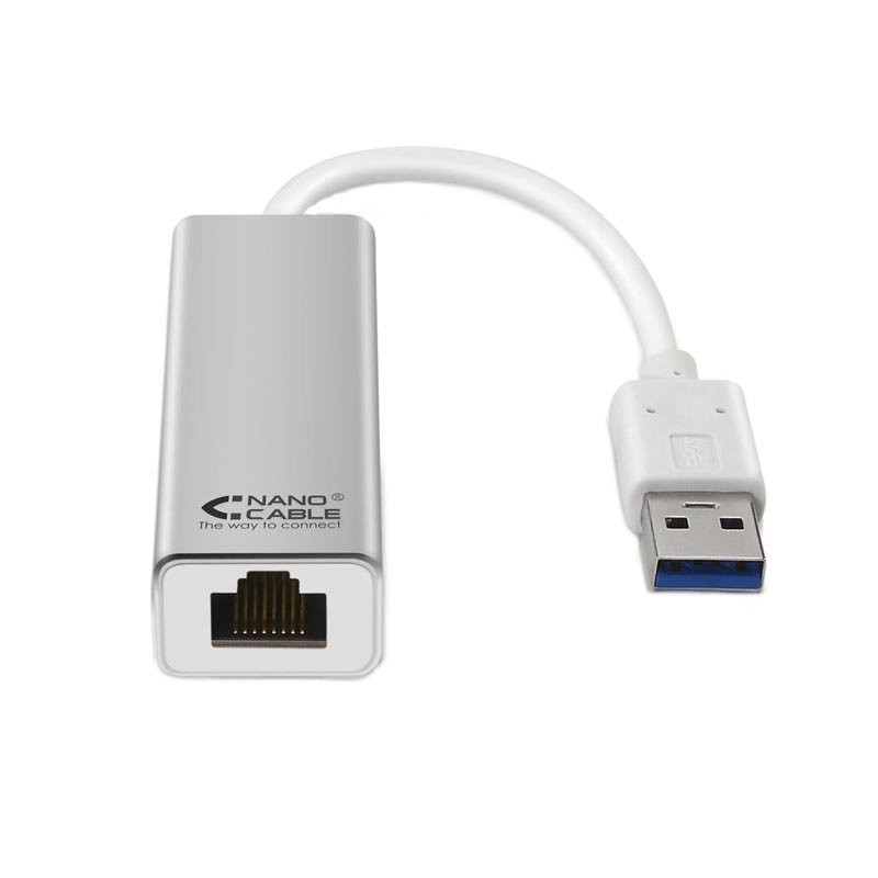 Adaptador USB 3.0 - RJ45 Nanocable 10.03.0401/ 1000Mbps - 10.03.0401