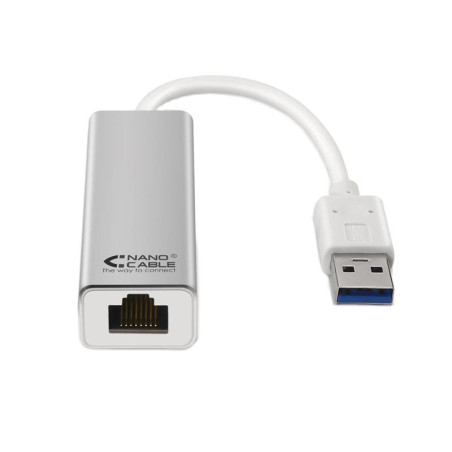 Adaptador USB 3.0 - RJ45 Nanocable 10.03.0401/ 1000Mbps - 10.03.0401