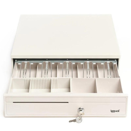 iggual Cajón portamonedas IRON-30W 42cm 5+5 blanco - APTACP0047