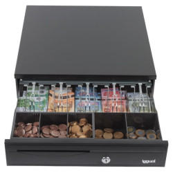 iggual Cajón Portamonedas IRON-30 42cm 5+5 negro - APTACP0056