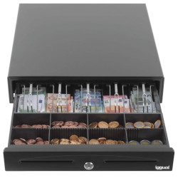 iggual Cajón Portamonedas IRON-70 44,5cm 5+8 negro - APTACP0063