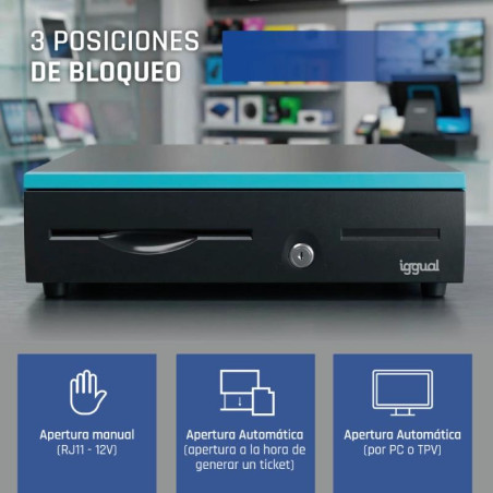 iggual Cajón Portamonedas IRON-30B 42cm 5+7/7+5 - APTACP0068
