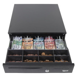 iggual Cajón portamonedas IRON-20 42cm 4+8 negro - APTACP0076