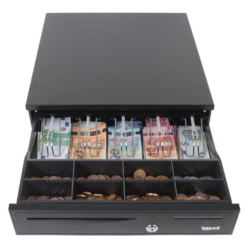 iggual Cajón portamonedas IRON-20 42cm 4+8 negro - APTACP0076