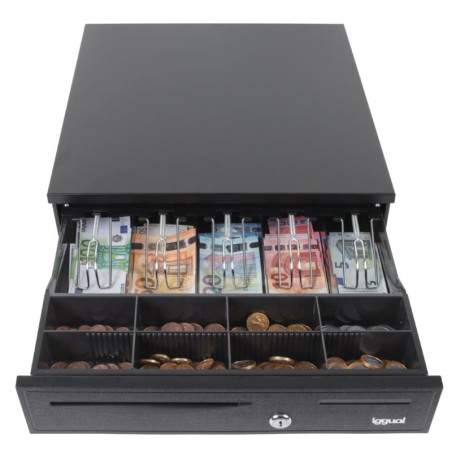 iggual Cajón portamonedas IRON-20 42cm 4+8 negro - APTACP0076