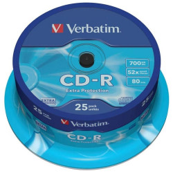Verbatim CD-R 700MB 52x Tarrina 25Uds - CCDCDW0016