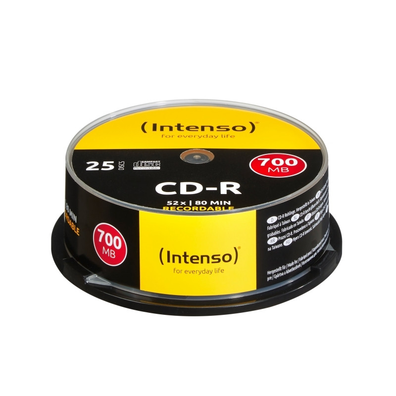 Intenso CD-R 700MB/80min tubo 25 unidades - CCDCDW0034